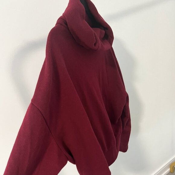 Burgundy Crop Turtle Neck Sweater - Picture 1 of 2